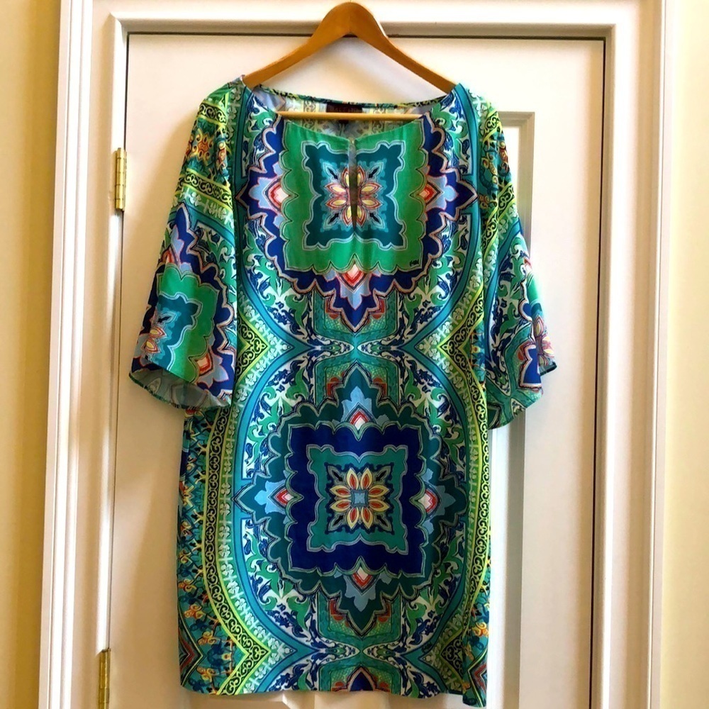 Hale Bob Printed Tunic Dress L